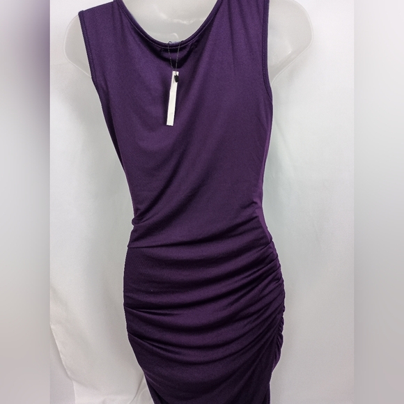 NWT PATTY BOUTIK Christmas Fall Elegant Purple Draped Dress (#892) - Picture 6 of 7